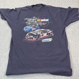 NASCAR T-Shirt Men's XL Black Feel The Thunder Racing Kansas Speedway Tee